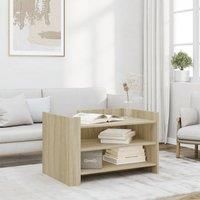 Coffee Table Sonoma Oak 80x50x50 cm Engineered Wood