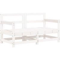Garden Corner Sofas 2 pcs White Solid Wood Pine
