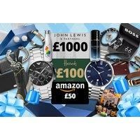 Men's Gift Mystery Deal - Harrods Gift Card, Armani Watch, Beer Hamper, Dior Perfume, Cufflinks, CK Wallet and more!