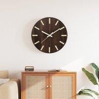 Wall Clock with Luminous Scales and Pointers Brown £30 cm
