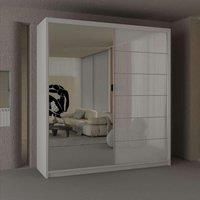 Fusion High Gloss Sliding Mirror Door Wardrobe 180cm X 200cm