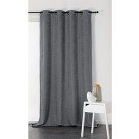 Linder Plain Charcoal Grey Thermal Blackout Curtain