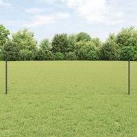 Hexagonal Garden Fence Set Set of 2 Grey Steel 25 x 0.5m