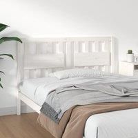 Bed Headboard White 125.5x4x100 cm Solid Wood Pine