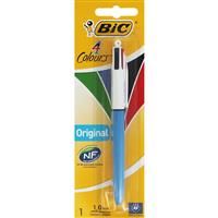 BiC 4 Colours Original Blue/White Retractable Ball Point  Black/Blue/Red/Green