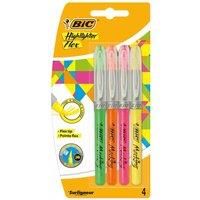 BIC Highlighters Flex Assorted Fluorescent Colours 4 Pack