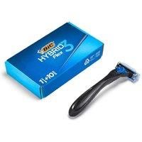 BIC Hybrid 3 Flex Refillable Men's Razor -1 Handle + 10 titanium Blades Pack set