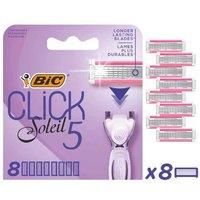 BIC Click 3 Soleil Sensitive Refillable Women/'s Razor, 30% Recycled Plastic Handle, 10 x 3-Blade Refills, Lubricating Strip - Bundle of 1+10