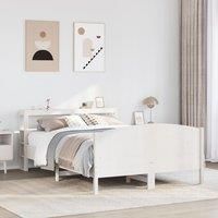 Bed Frame without Mattress White 140x200 cm Solid Wood Pine