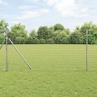 Fence Posts Set Set of 26 Silver Steel