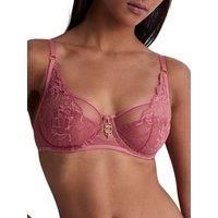 Aubade Feeling Myself Bra High Apex Plunge Underwired Bras Lace Semi Sheer