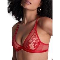 Aubade Rules of Attraction Triangle Plunge Bra Flame Red 30C