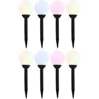 Outdoor Solar Lamps 8 pcs LED Spherical 15 cm RGB