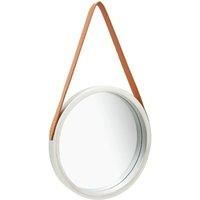 Wall Mirror with Strap 40 cm Silver
