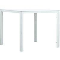 Coffee Table White 78x78x74 cm HDPE Wood Look