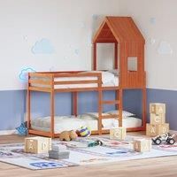 Bunk Bed without Mattress Wax Brown 80x200 cm Solid Wood Pine