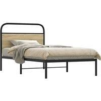 Bed Frame Without Mattress 90x190 cm Single Sonoma Oak Engineered Wood