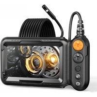 5" IPS Big Screen Industrial Endoscope 8mm 1080P HD Dual Lens Endoscope IP67 Waterproof Semi-Rigid