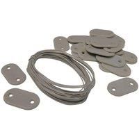 Nature 27 Pieces Garden Screen Fastening Set Grey