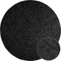 Rug ZIZUR Anthracite £ 120 cm Jute Look Indoor and Outdoor