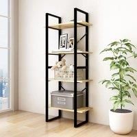 4-Tier Book Cabinet 60x30x140 cm Solid Pine Wood