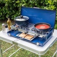 Campingaz Elite Camping Chef Double Burner and Grill, Blue, One Size
