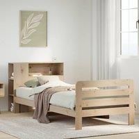 Bed Frame without Mattress 75x190 cm Small Single Solid Wood Pine
