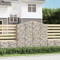 Arched Gabion Basket 200x50x180/200 cm Galvanised Iron