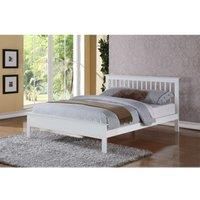 Flintshire Pentre Solid Wood Bed Frame 4Ft 6 Double White