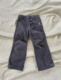BNWT Boys Genuine Burberry Pinstripe Grey Trousers Age 4 Adjustable Waist