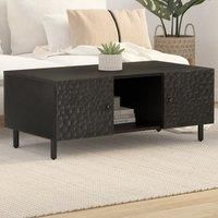 Coffee Table Black 100x54x40 cm Solid Wood Mango