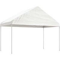 Gazebo with Roof White 4.08x2.23x3.22 m Polyethylene