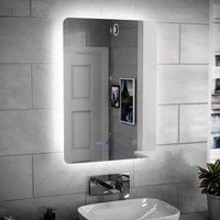 Nes Home Touch Sensor Bathroom LED Mirror Bluetooth With Clock 500 x 700mm