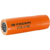 Facom 1/2" Drive 1000v Insulated Bi Hexagon Deep Metric Socket 1/2" 13mm