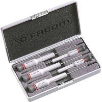 FACOM AEF.J2 Micro-Tech Slotted Screwdriver, Interchangeable Blades, in Box, 5 Pieces, 1 Piece