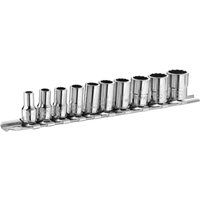 Facom RB.40AE 1/4" Drive 10 Piece 12 Point Socket Set On Rail 1/4"