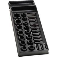 Facom 29 Piece 1/2" Drive Hexagon Impact Socket and Screwdriver Bit Set in Module Tray 1/2"