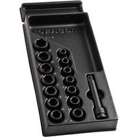 Facom 15 Piece 1/2" Drive Hexagon Impact Socket Set Metric in Module Tray 1/2"