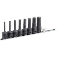 Facom 8 Piece 1/2" Drive Long Reach Impact Hexagon Socket Bit Set Metric 1/2"
