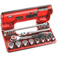 Facom 18-Piece Dbox Set, 3/8/'/' Sockets, J.360DBOX112, Metal, 50 mm x 124 mm x 280 mm, 2.13 kg, Mechanical, Metric