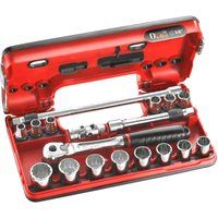 Facom 18 Piece 3/8" Drive Bi Hex Socket Set Metric in Detection Box 3/8"