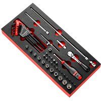 Facom Ratchet Wrench With 1/4" Lock And Imperial Wrenches, MODM.RL2U