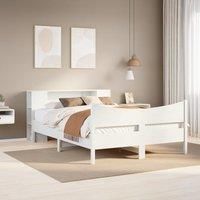Bed Frame without Mattress White 140x200 cm Solid Wood Pine