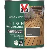V33 High Performance Gunmetal Satin Quick Dry Decking Stain, 2.5L