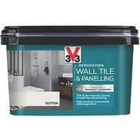 V33 Renovation Cotton Satin Wall Tile & Panelling Paint, 2L