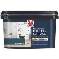 V33 Renovation Turquin Blue Satinwood Multi-Surface Paint, 2L