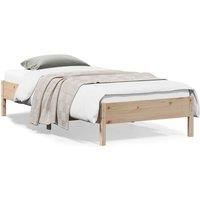 Bed Frame without Mattress 100x200 cm Solid Wood Pine