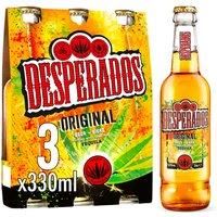 Desperados Tequila Lager Beer 3 x 330ml Bottles