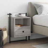 Bedside Cabinet Wall-mounted Grey Sonoma 40x30x61 cm Engineered Wood