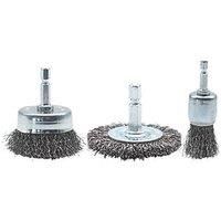 Norton Round Shank Preparation Brush Set 3 Pieces (380JF)